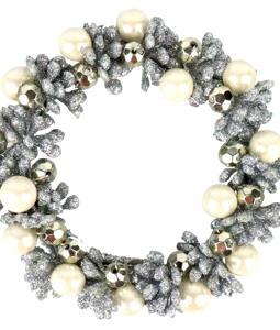 2477 DECO WREATH FROSTED ELEGANCE S/3